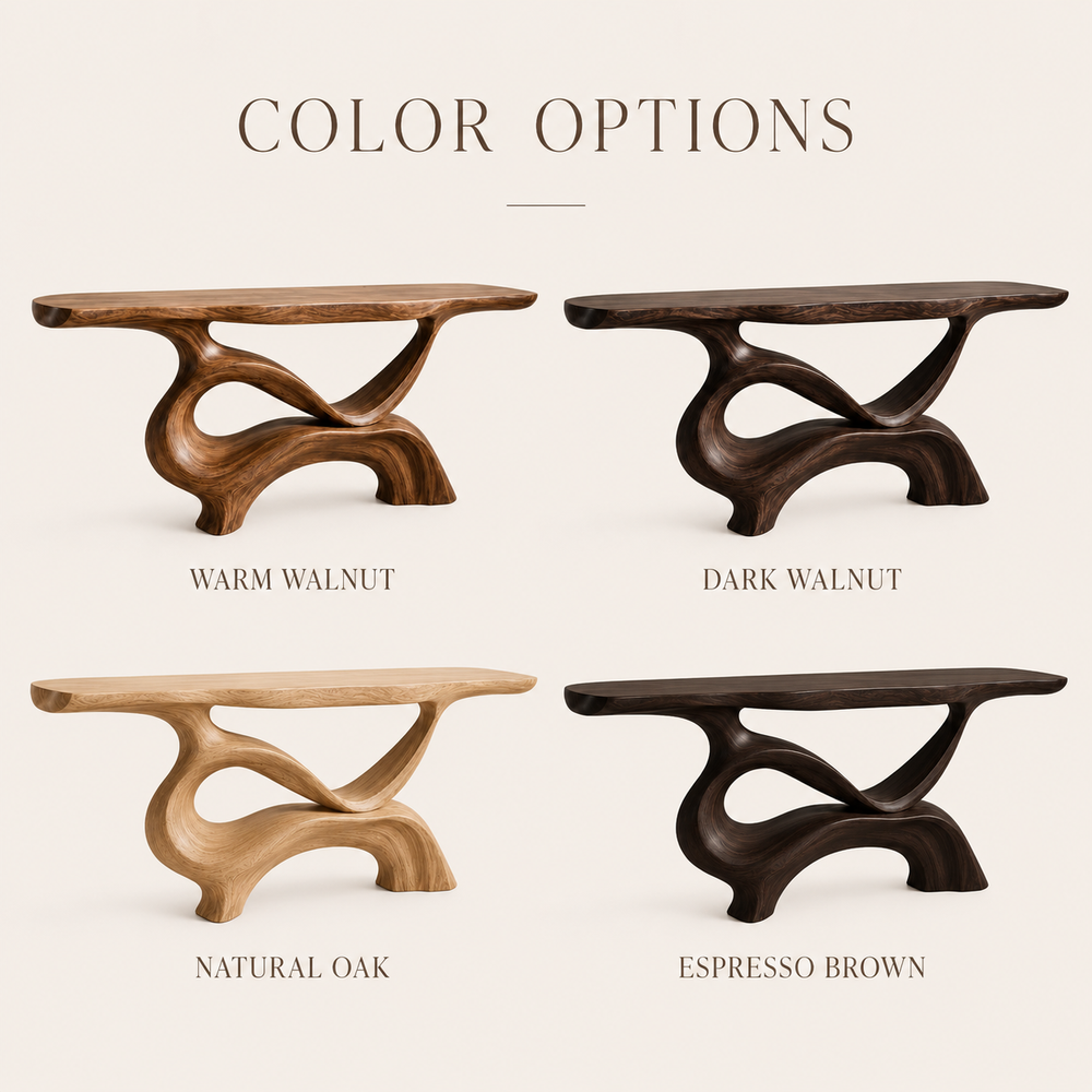 Soren Rounded Wood Console Table - Design 524 - product image 11