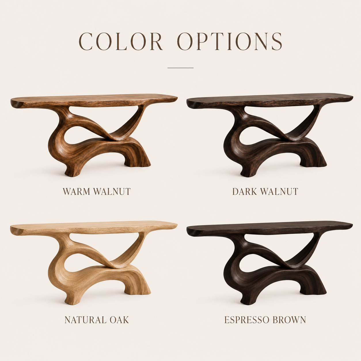Soren Rounded Wood Console Table - Design 524 - product image 11