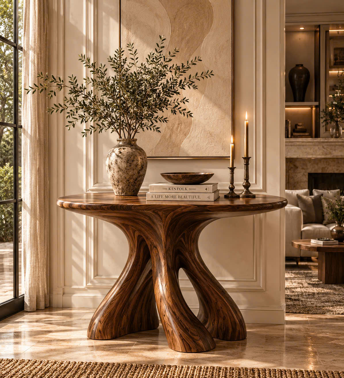 Liora Warm Walnut Console Table - Design 528 - main view