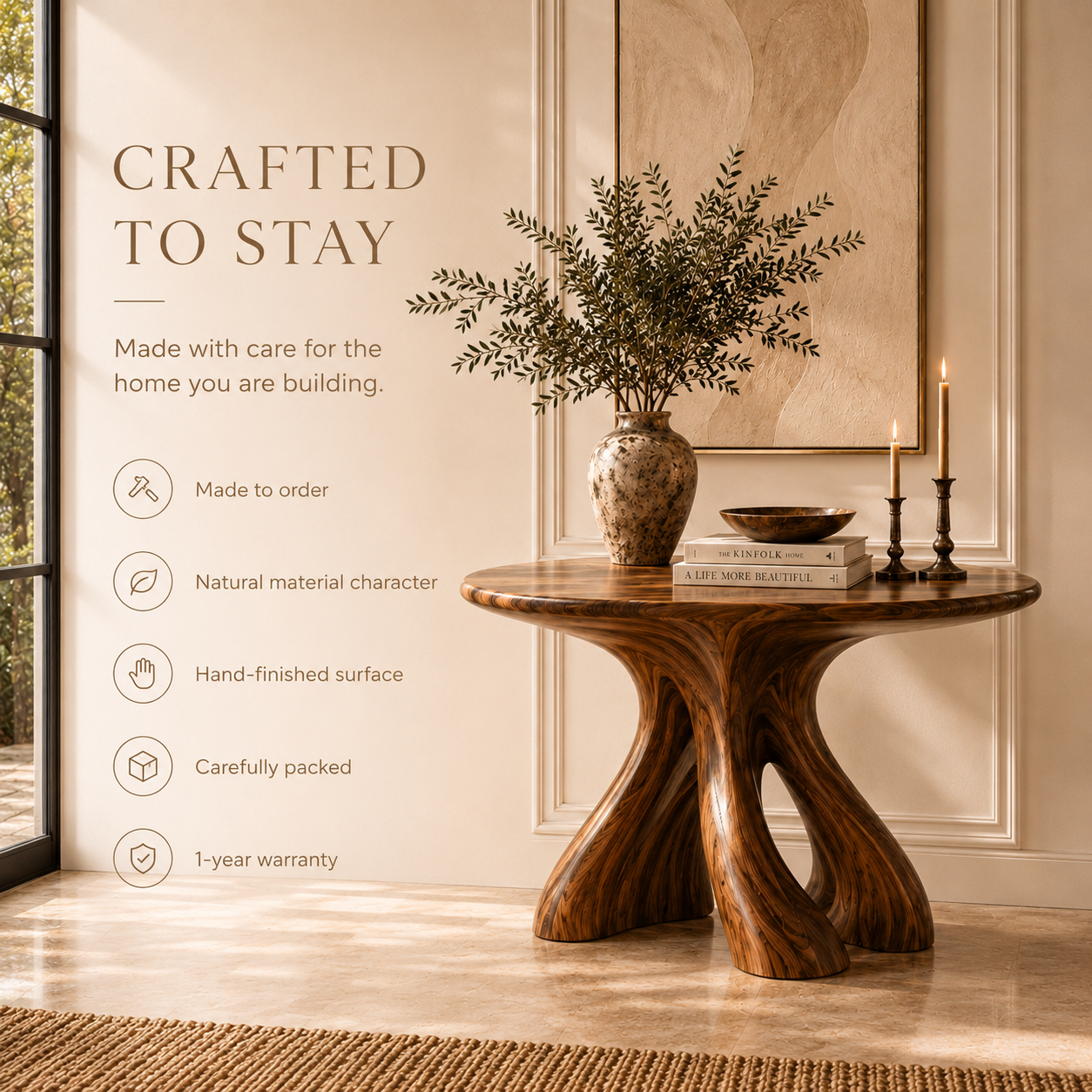 Liora Warm Walnut Console Table - Design 528 - product image 11