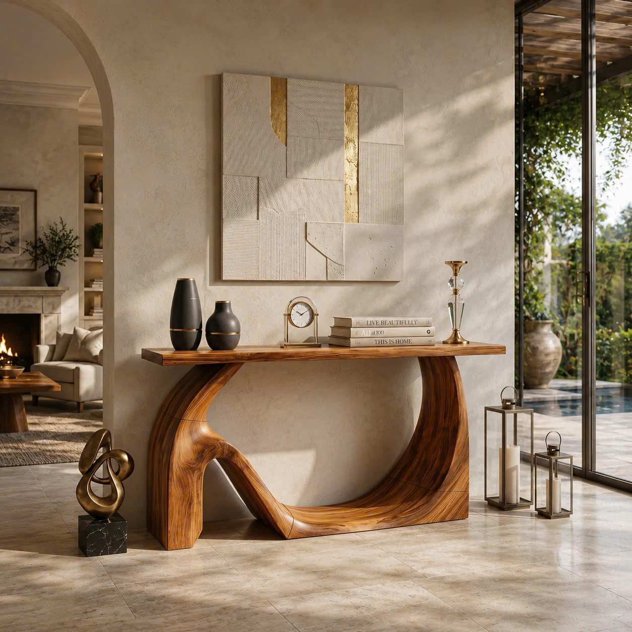 Orin Organic Modern Console Table - Design 531 - main view