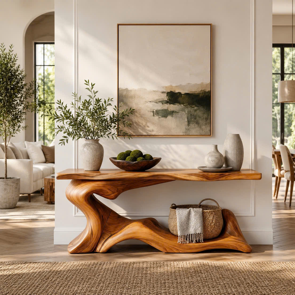 Selene Rounded Foyer Console Table - Design 532 - main view