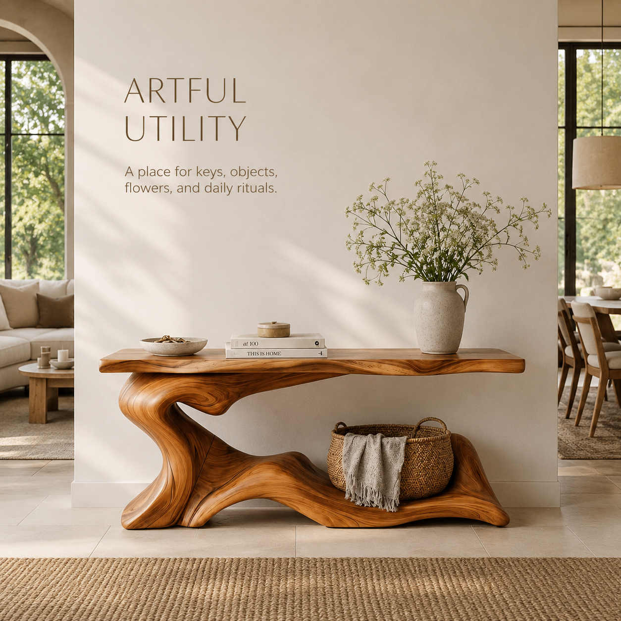 Selene Rounded Foyer Console Table - Design 532 - product image 06