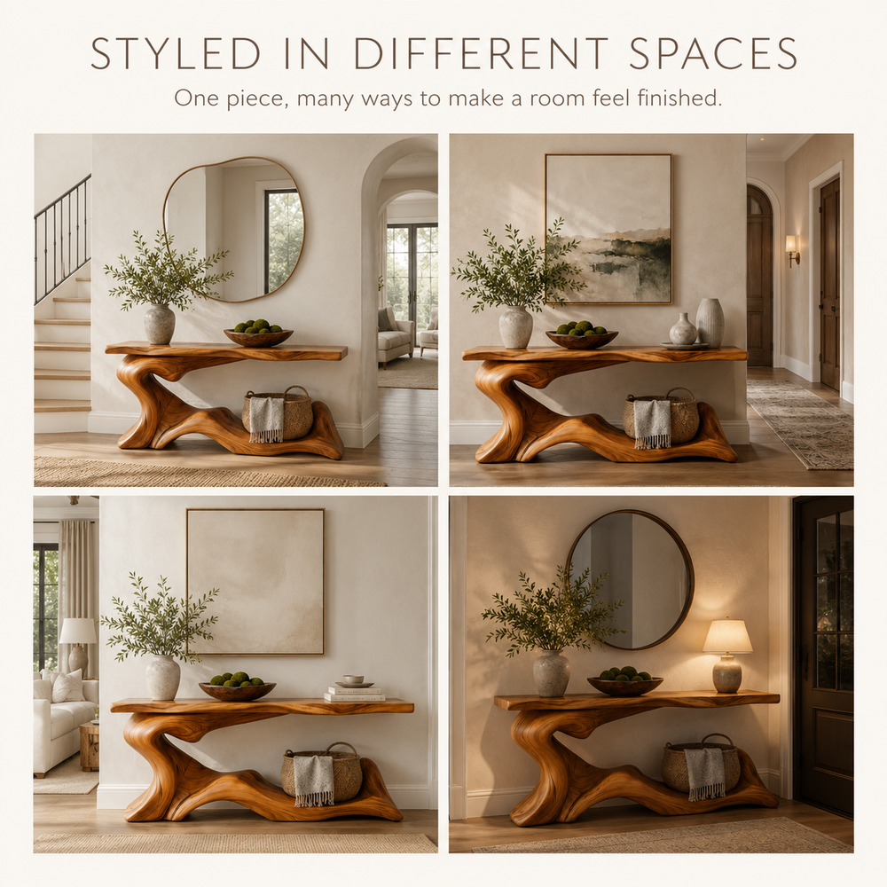 Selene Rounded Foyer Console Table - Design 532 - product image 09