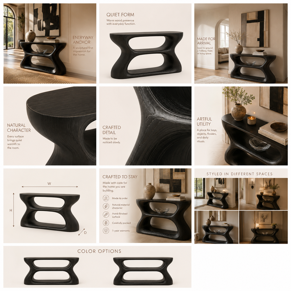 Mira Flow Wood Console Table - Design 534 - product image 02