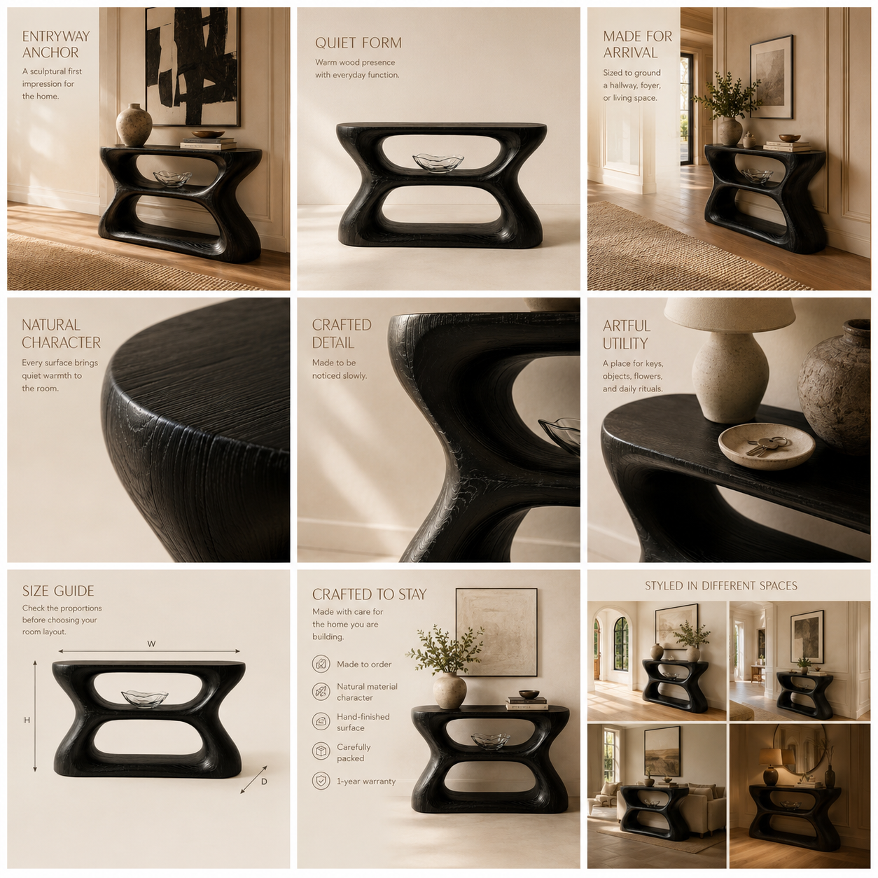 Mira Flow Wood Console Table - Design 534 - product image 04