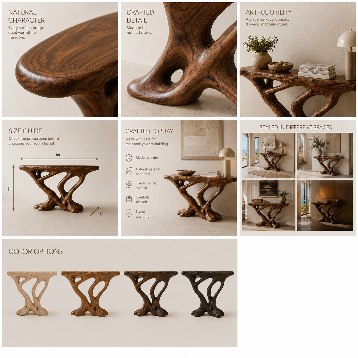 Vale Sculptural Entry Console Table - Design 536 - product image 05