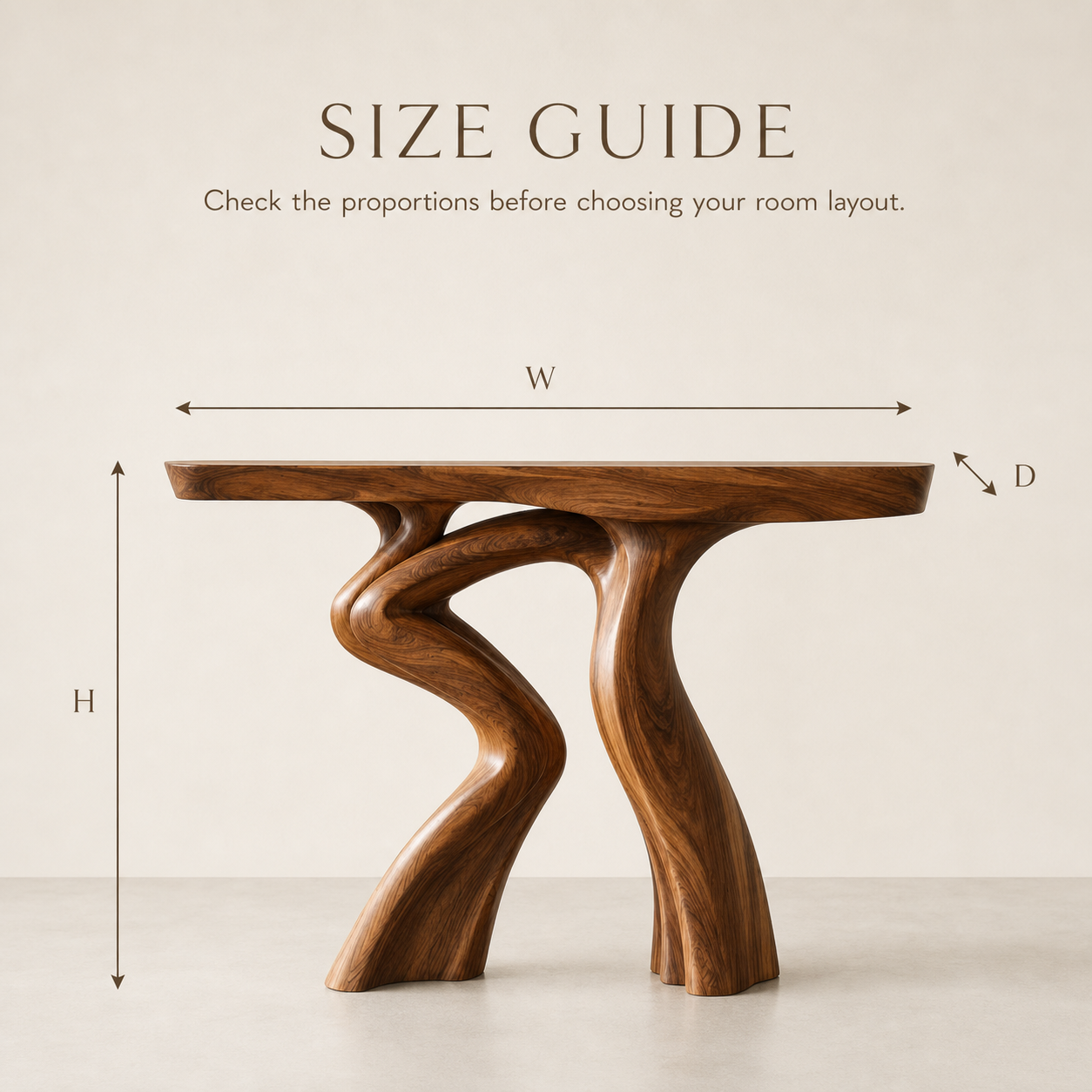 Alden Curved Wood Console Table - Design 539 - product image 08