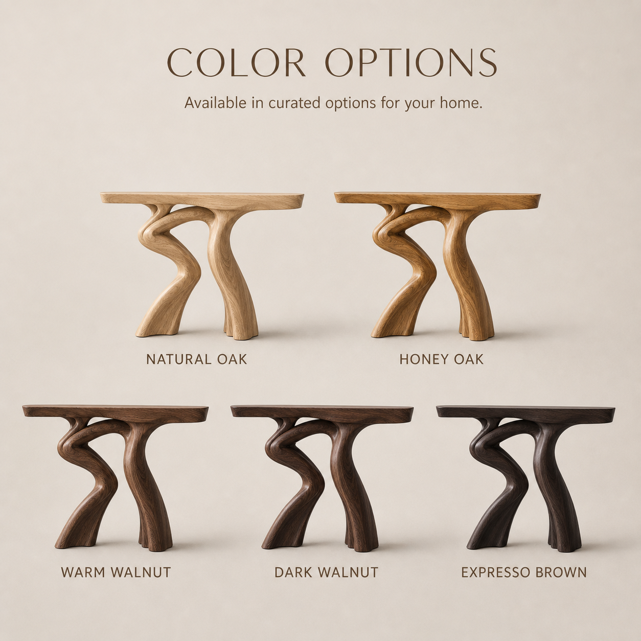 Alden Curved Wood Console Table - Design 539 - product image 11