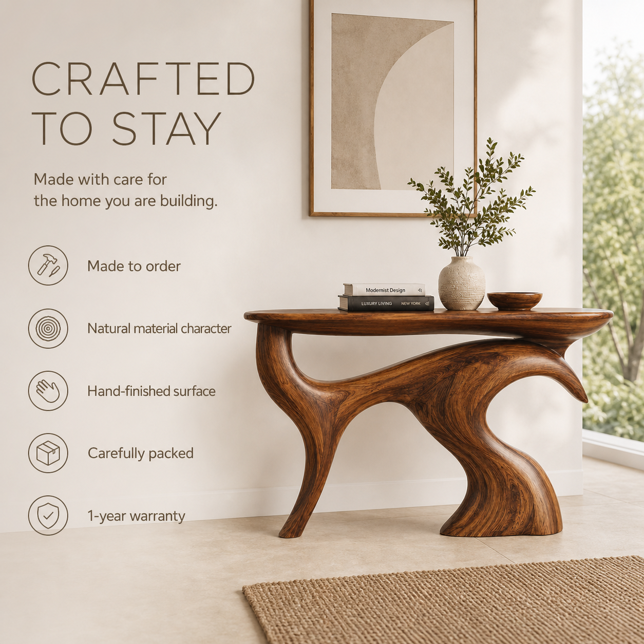 Aurelle Sculptural Console Table - Design 541 - product image 09