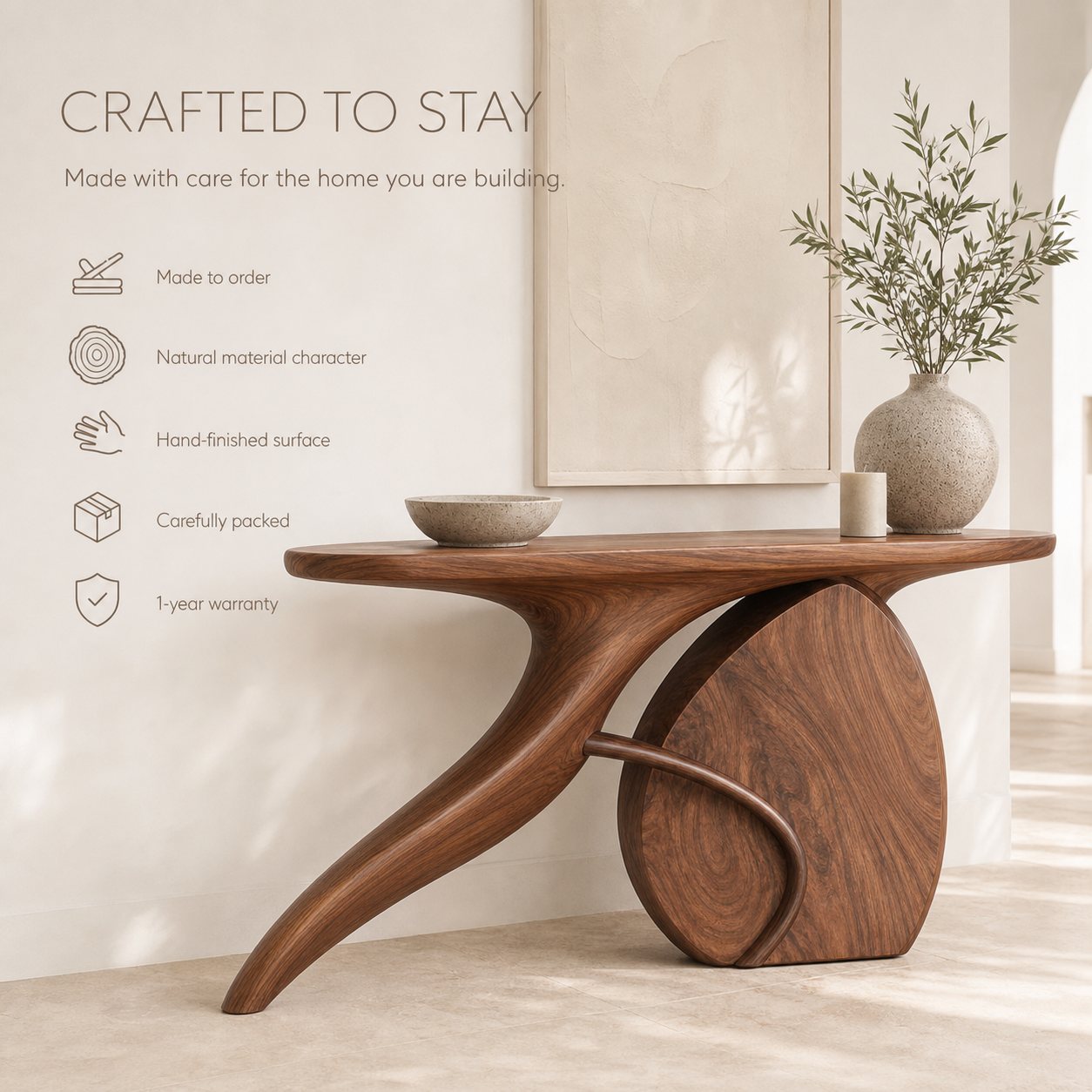 Caldera Organic Hall Console Table - Design 543 - product image 09