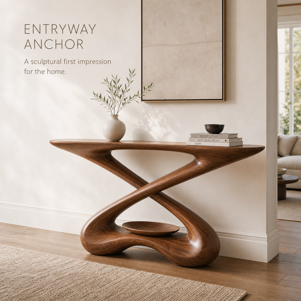 Soren Rounded Wood Console Table - Design 544 - product image 02