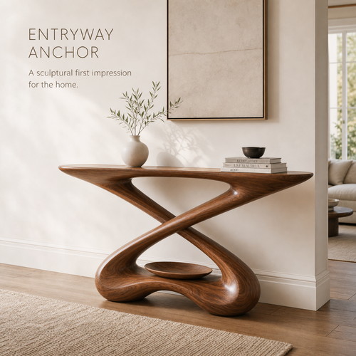 Soren Rounded Wood Console Table - Design 544 - product image 02