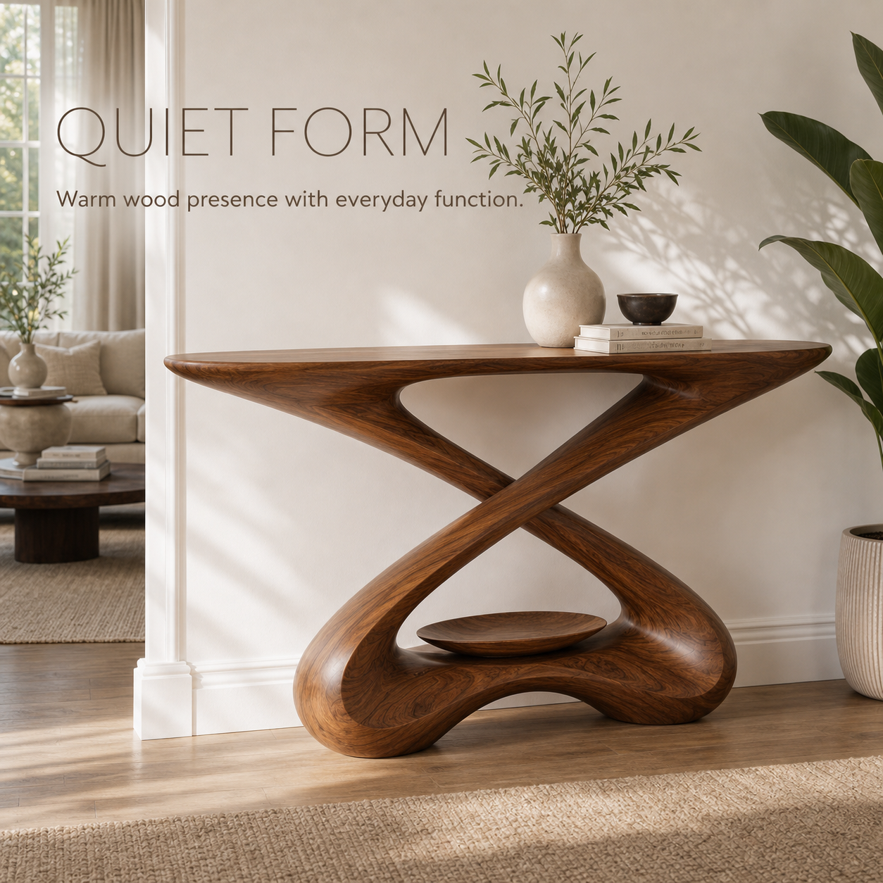 Soren Rounded Wood Console Table - Design 544 - product image 03