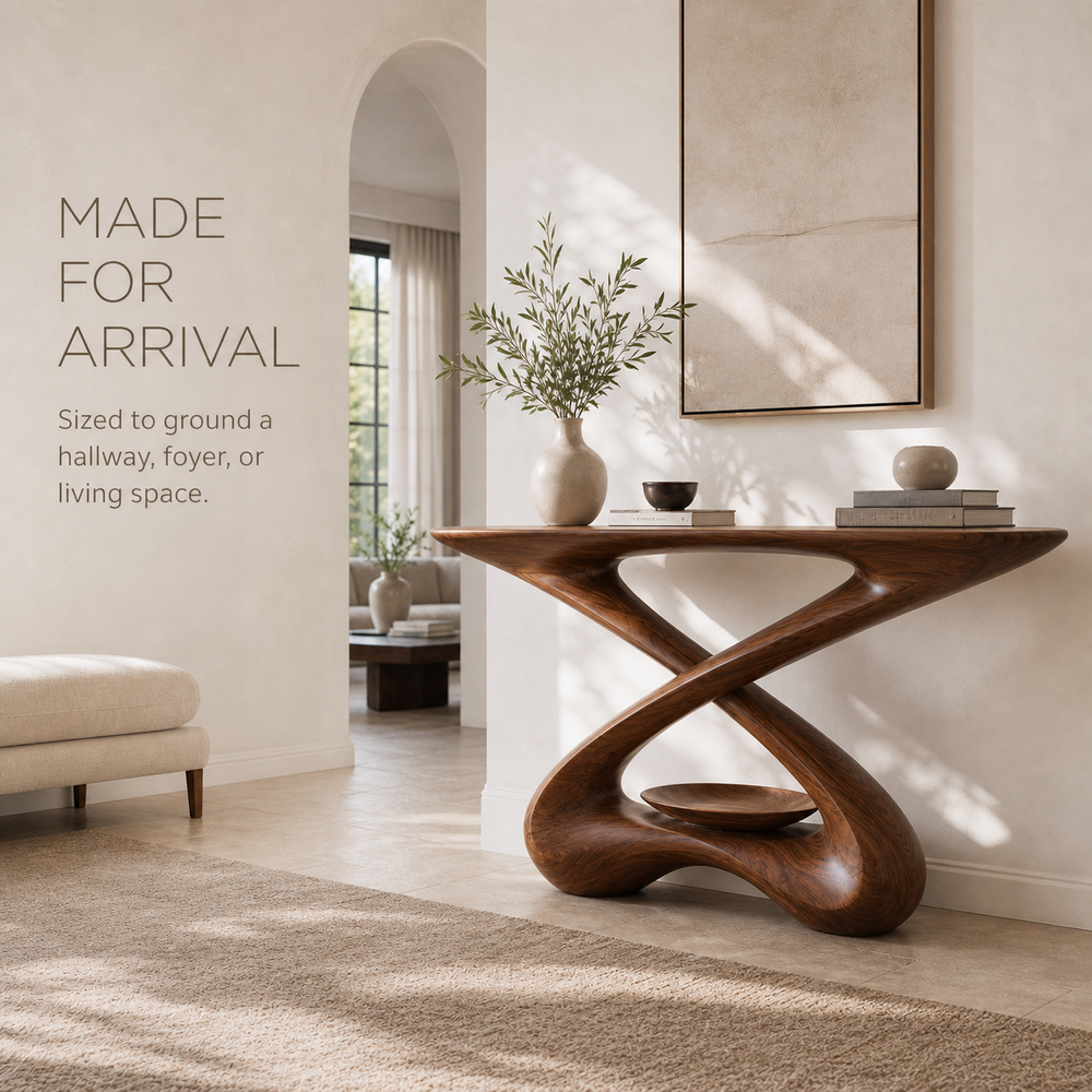 Soren Rounded Wood Console Table - Design 544 - product image 04