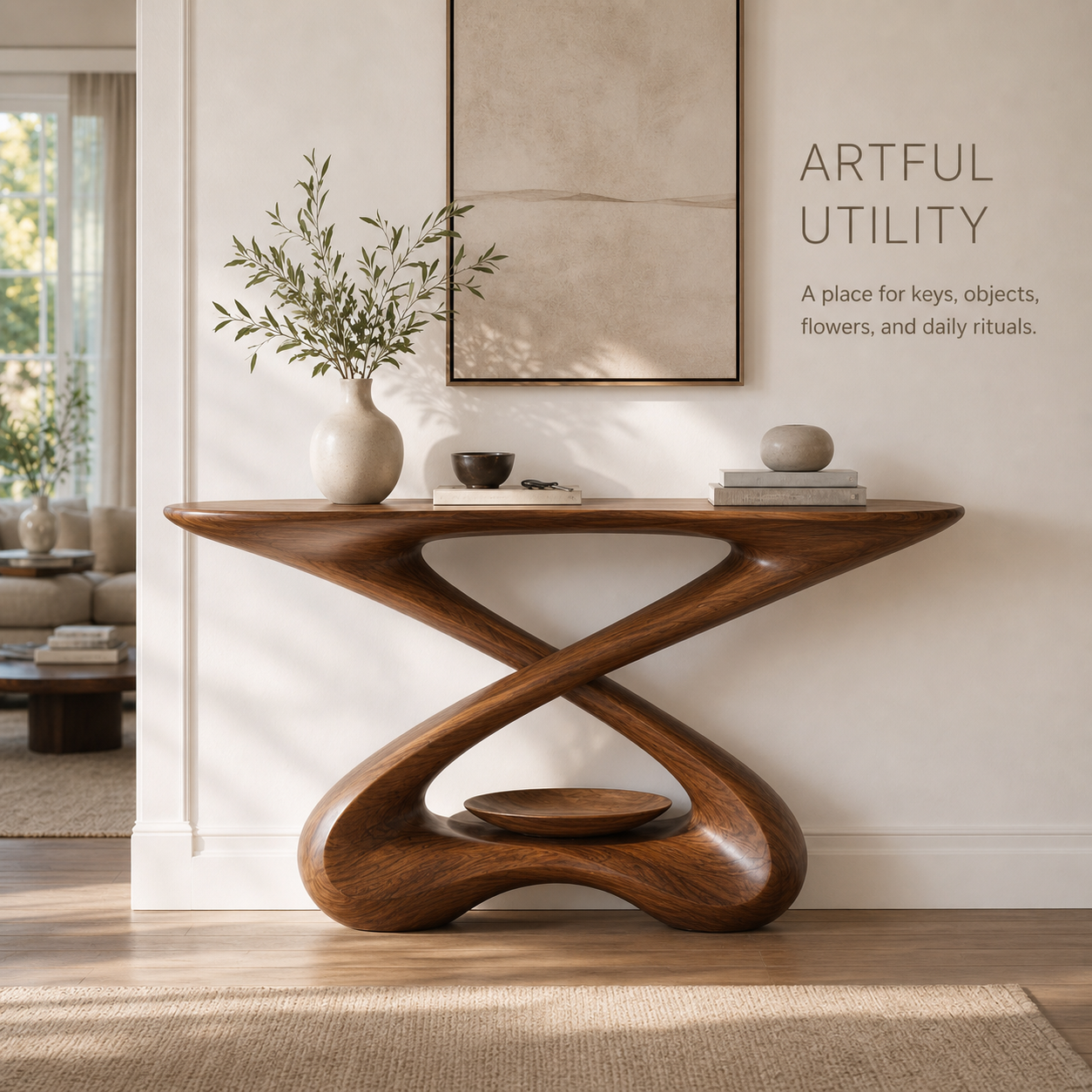 Soren Rounded Wood Console Table - Design 544 - product image 07