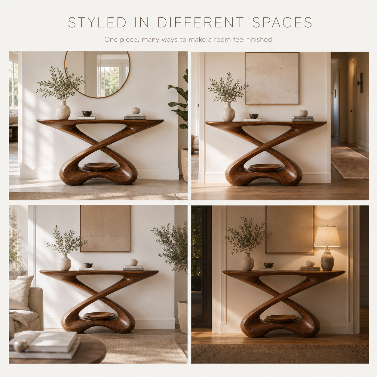 Soren Rounded Wood Console Table - Design 544 - product image 10