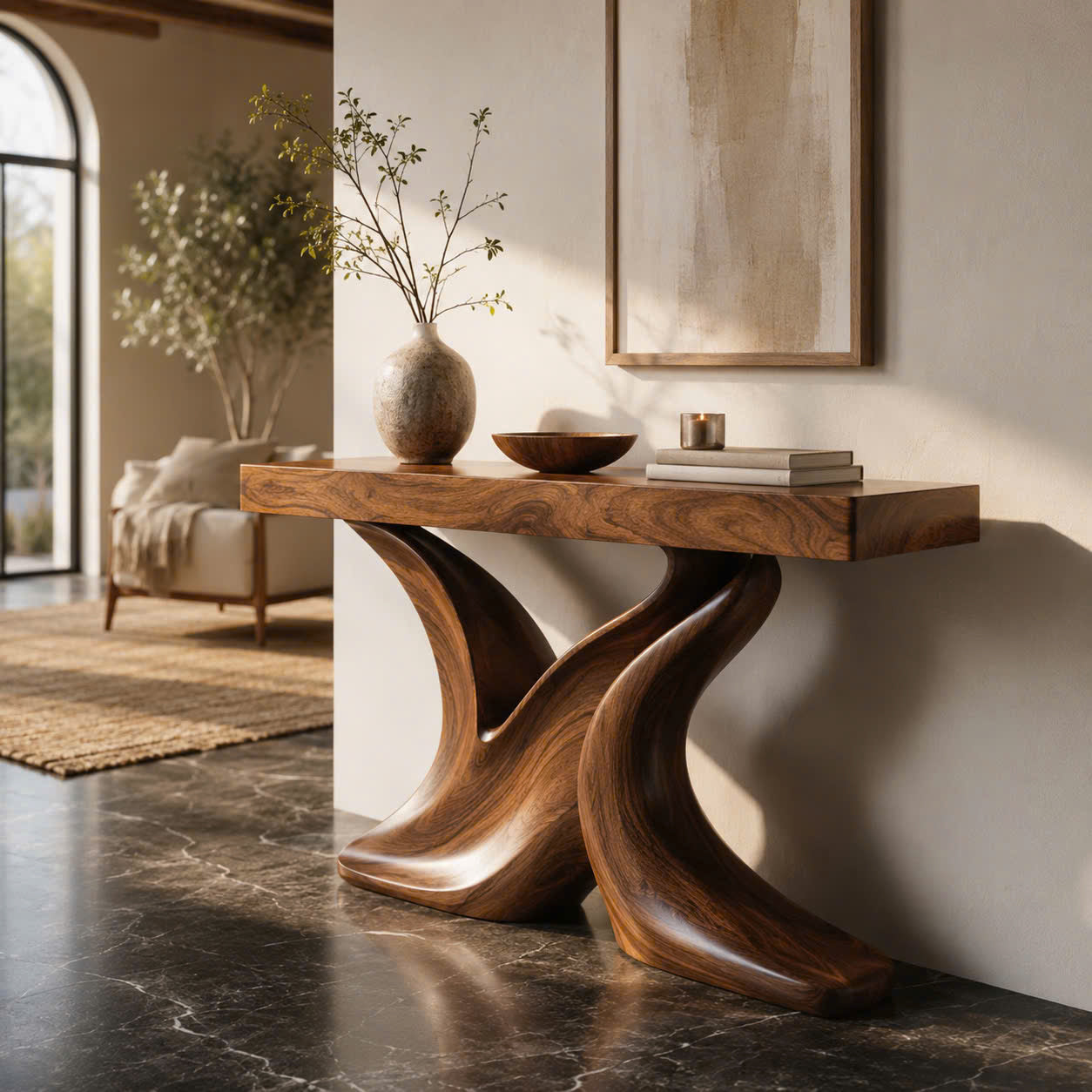 Liora Warm Walnut Console Table - Design 548 - main view