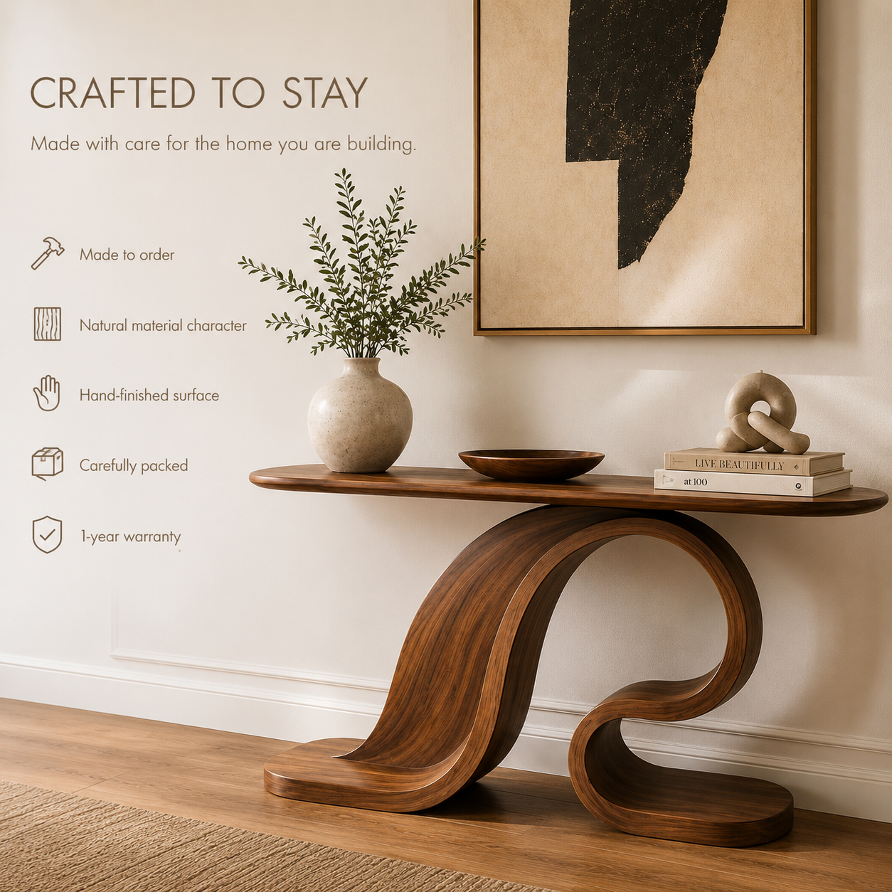 Rowan Hollow Form Console Table - Design 549 - product image 09