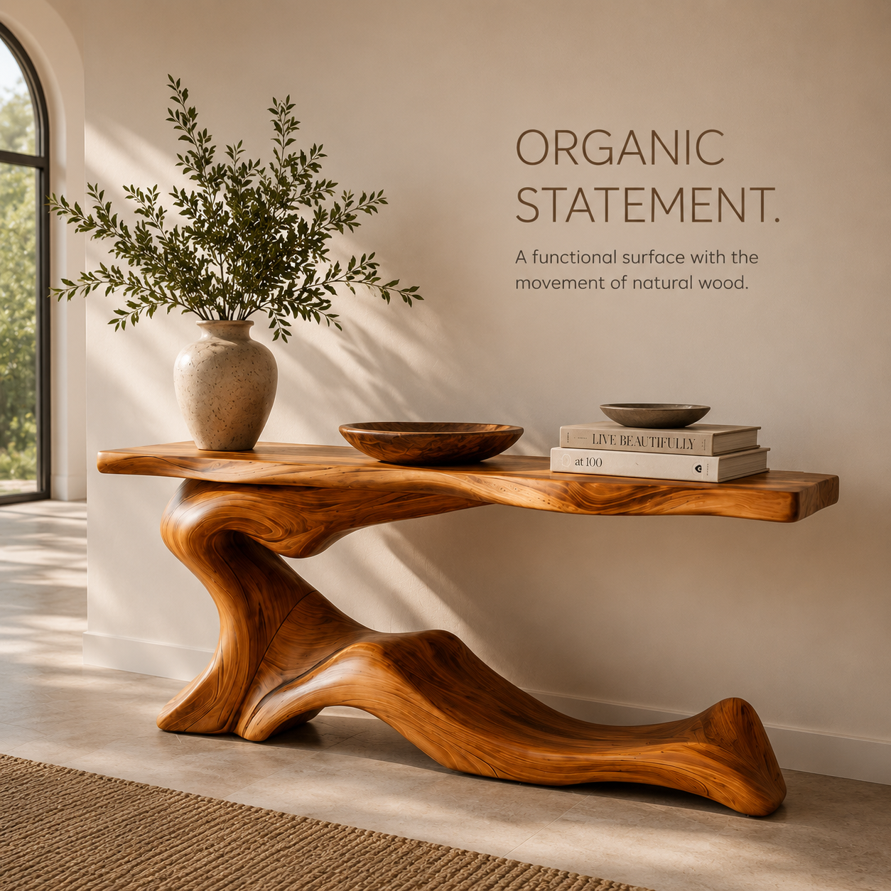 Brielle Sculpted Hall Console Table - Design 550 - product image 03
