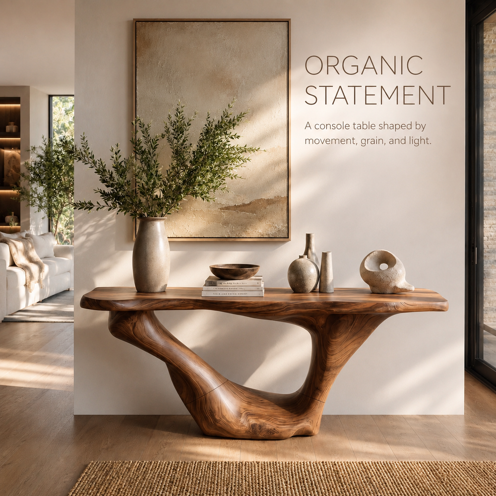 Selene Rounded Foyer Console Table - Design 552 - product image 02