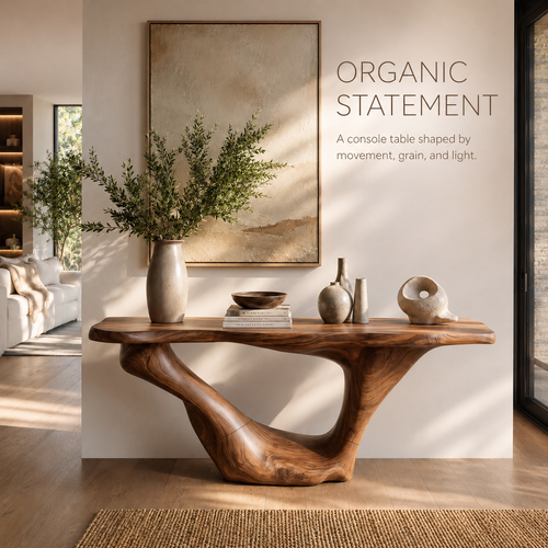 Selene Rounded Foyer Console Table - Design 552 - product image 02