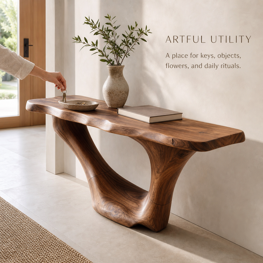 Selene Rounded Foyer Console Table - Design 552 - product image 07