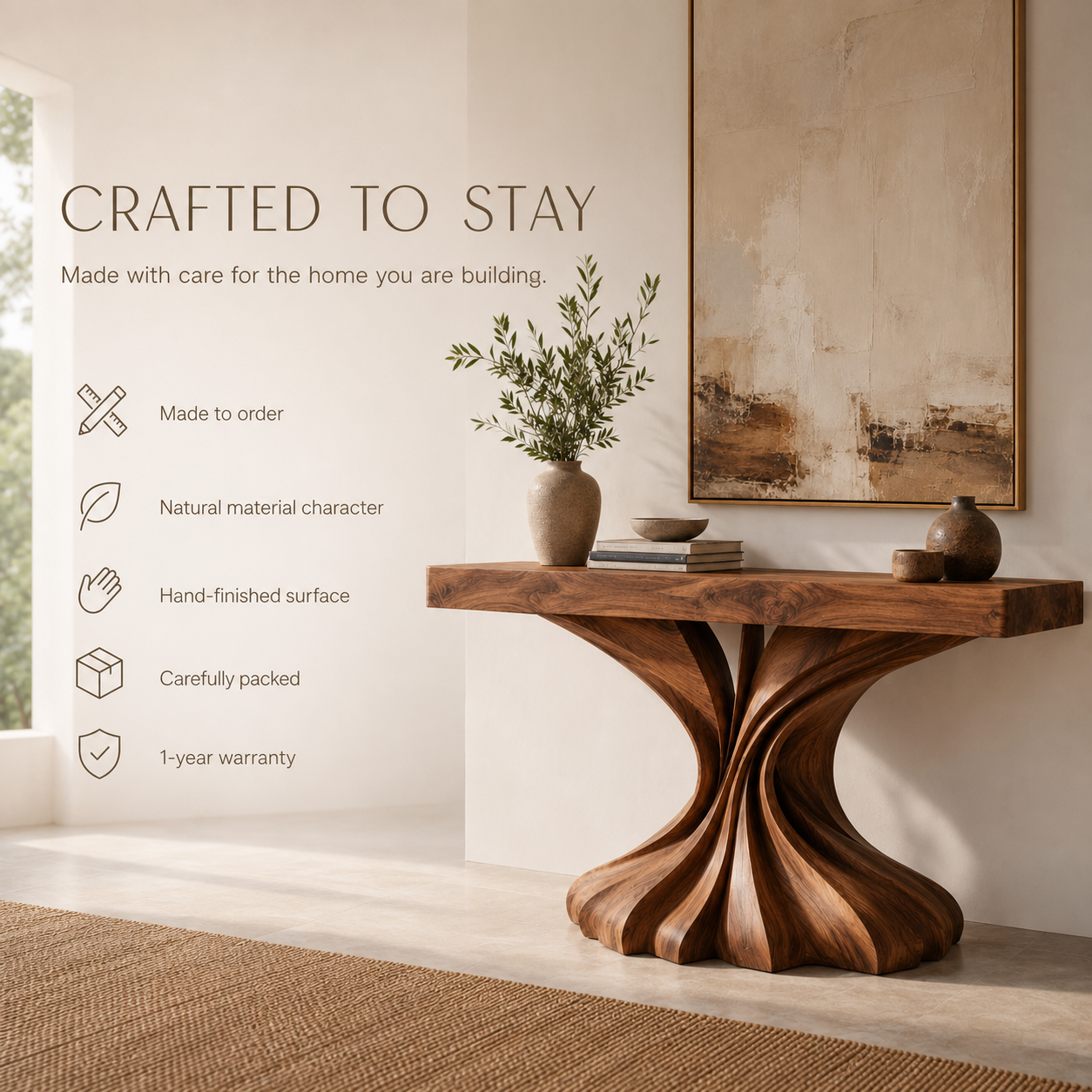 Aurelle Sculptural Console Table - Design 561 - product image 09