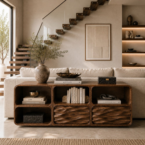 Soren Rounded Wood Console Table - Design 564 - main view