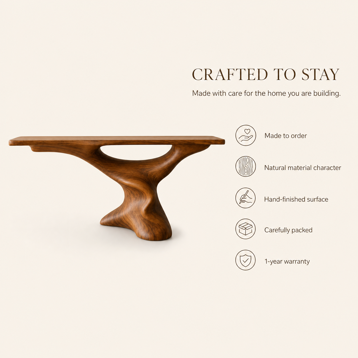 Rowan Hollow Form Console Table - Design 569 - product image 09