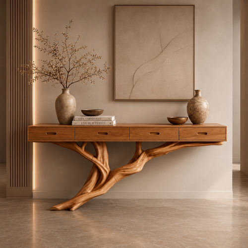 Brielle Sculpted Hall Console Table - Design 570 - main view