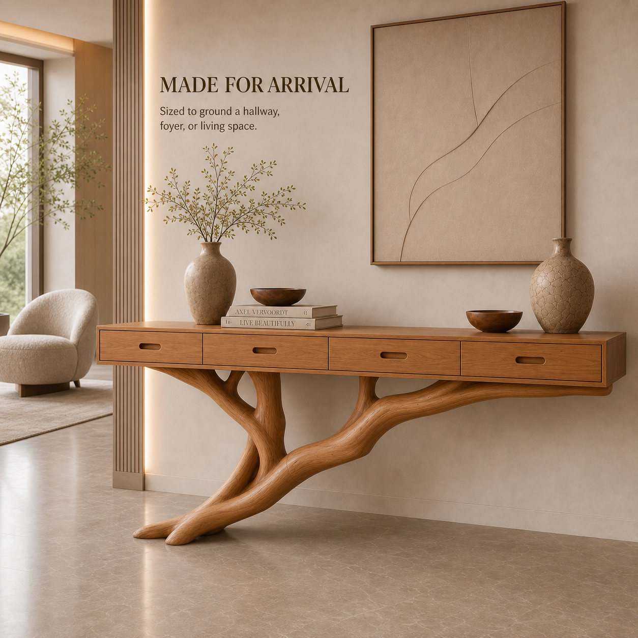 Brielle Sculpted Hall Console Table - Design 570 - product image 04