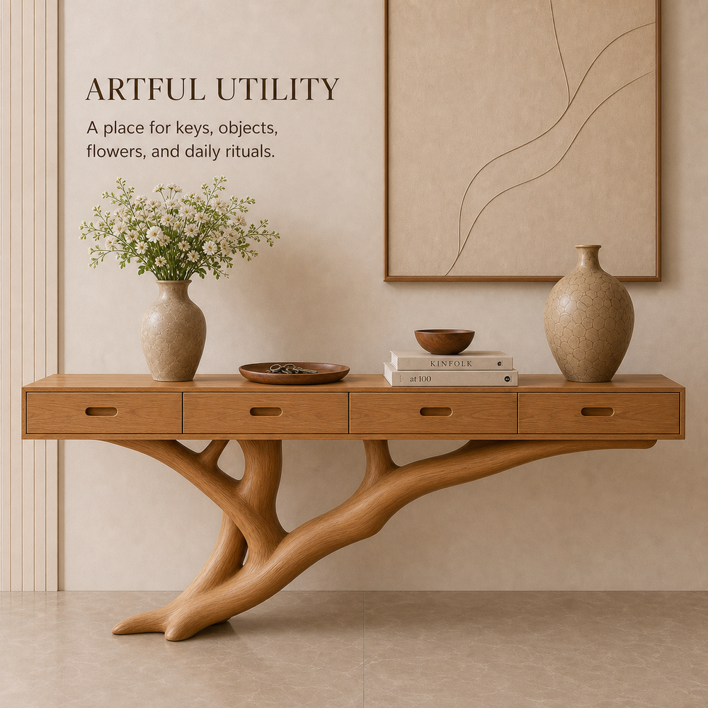 Brielle Sculpted Hall Console Table - Design 570 - product image 07