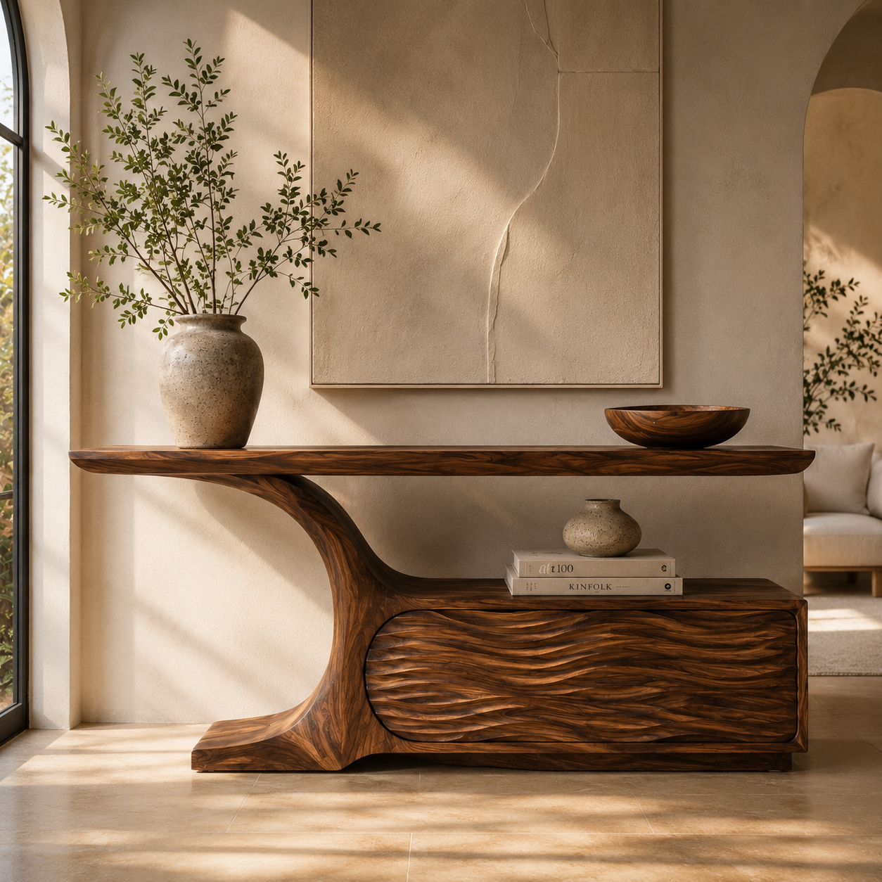 Orin Organic Modern Console Table - Design 571 - main view