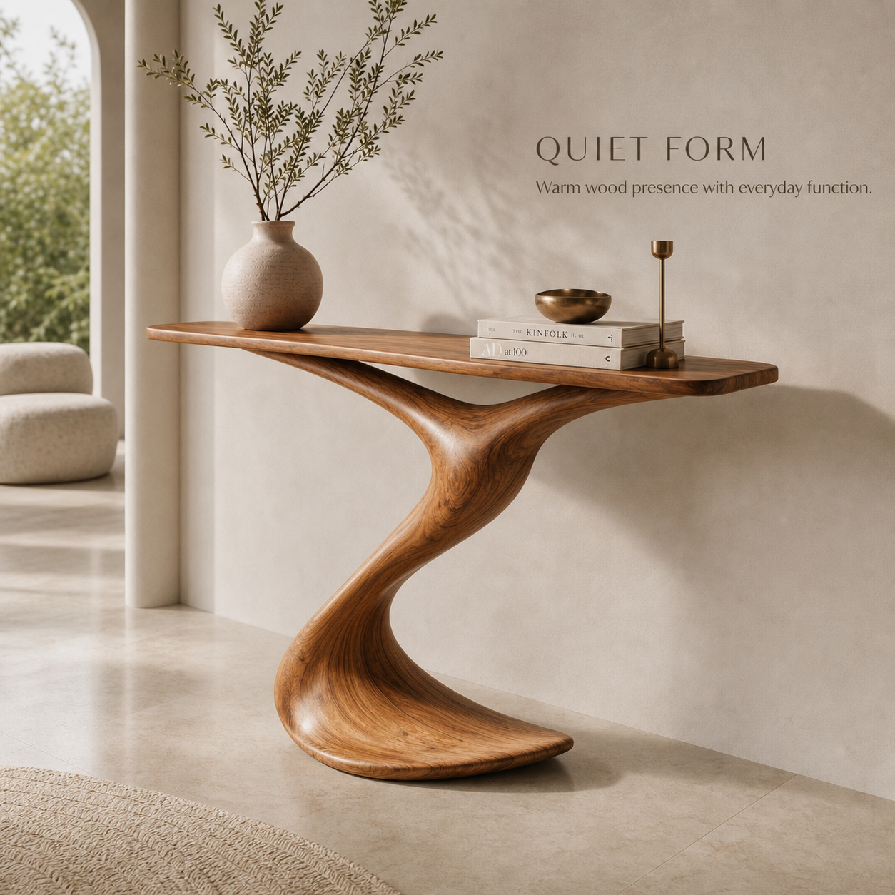 Selene Rounded Foyer Console Table - Design 572 - product image 03