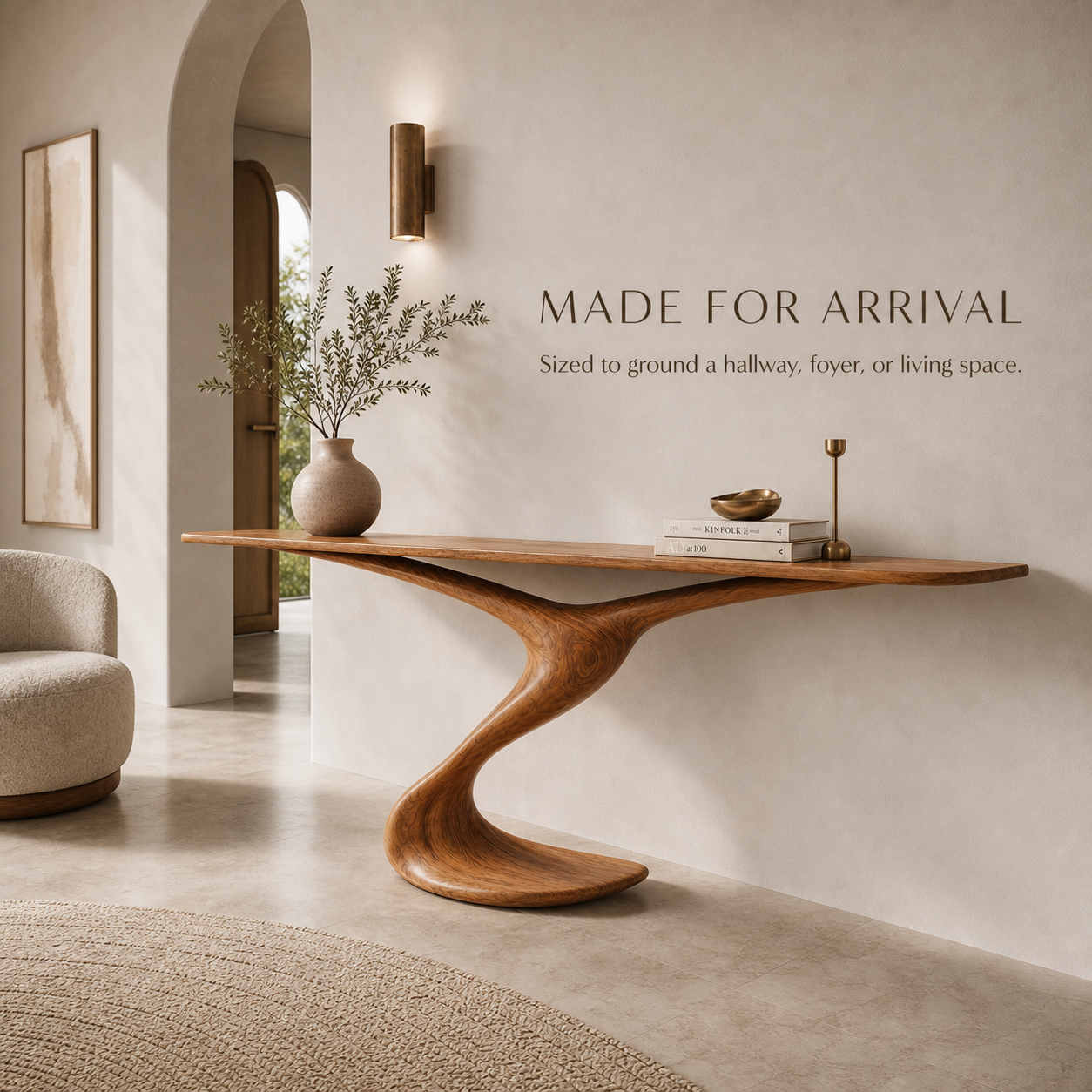 Selene Rounded Foyer Console Table - Design 572 - product image 04