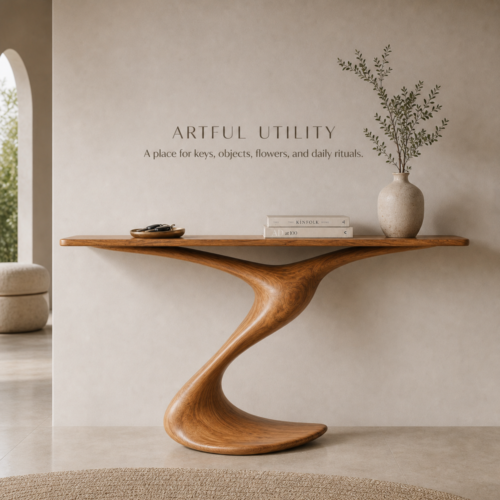 Selene Rounded Foyer Console Table - Design 572 - product image 07