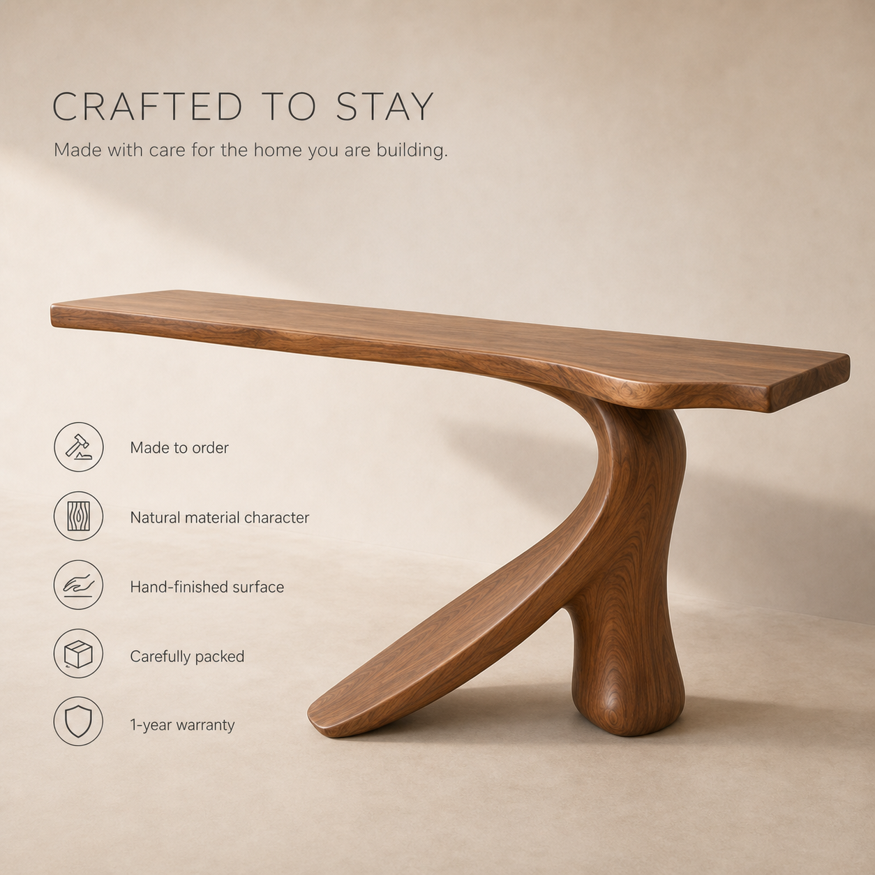 Mira Flow Wood Console Table - Design 574 - product image 09