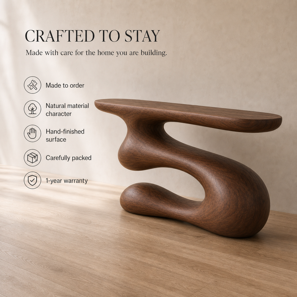 Vale Sculptural Entry Console Table - Design 576 - product image 09