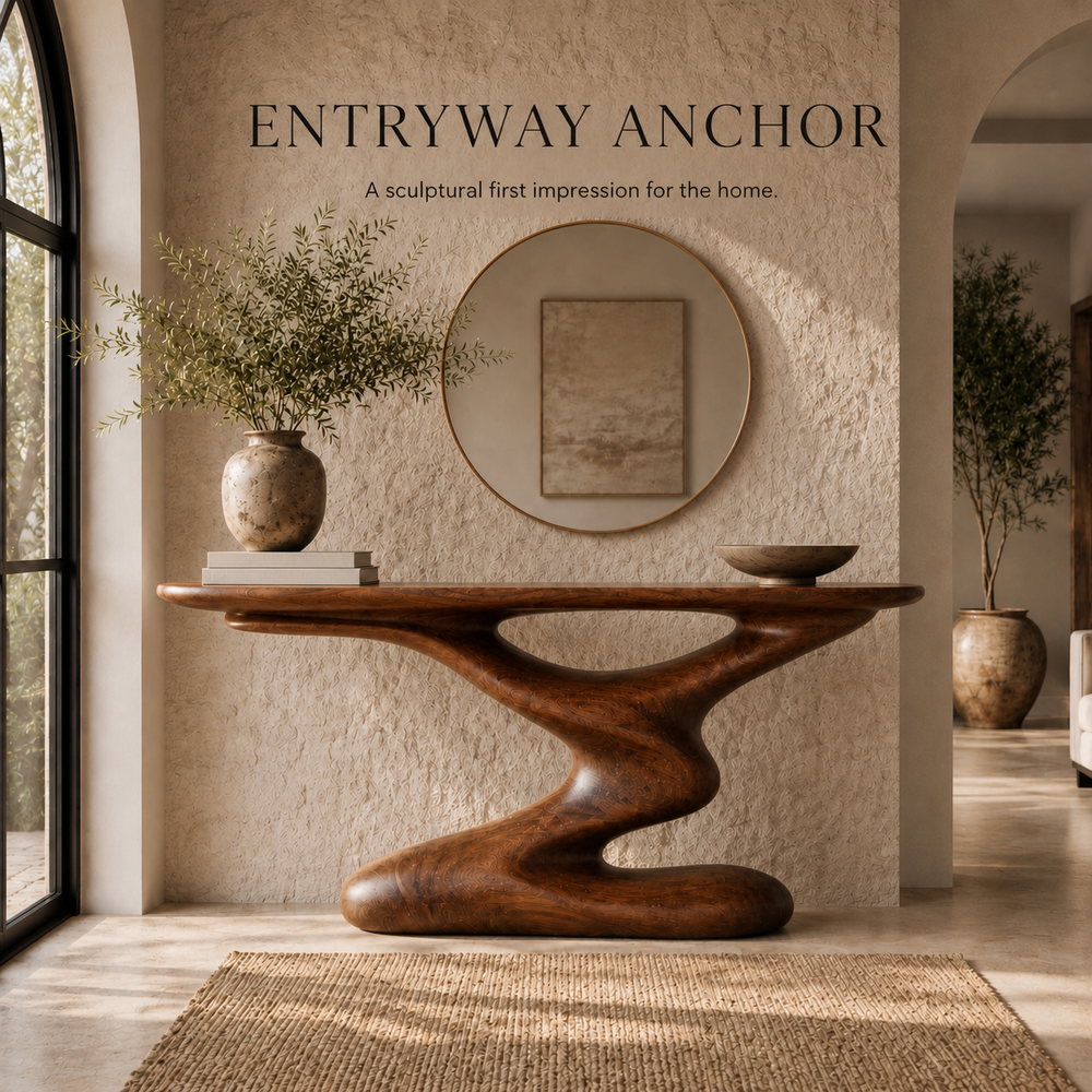 Alden Curved Wood Console Table - Design 579 - product image 02