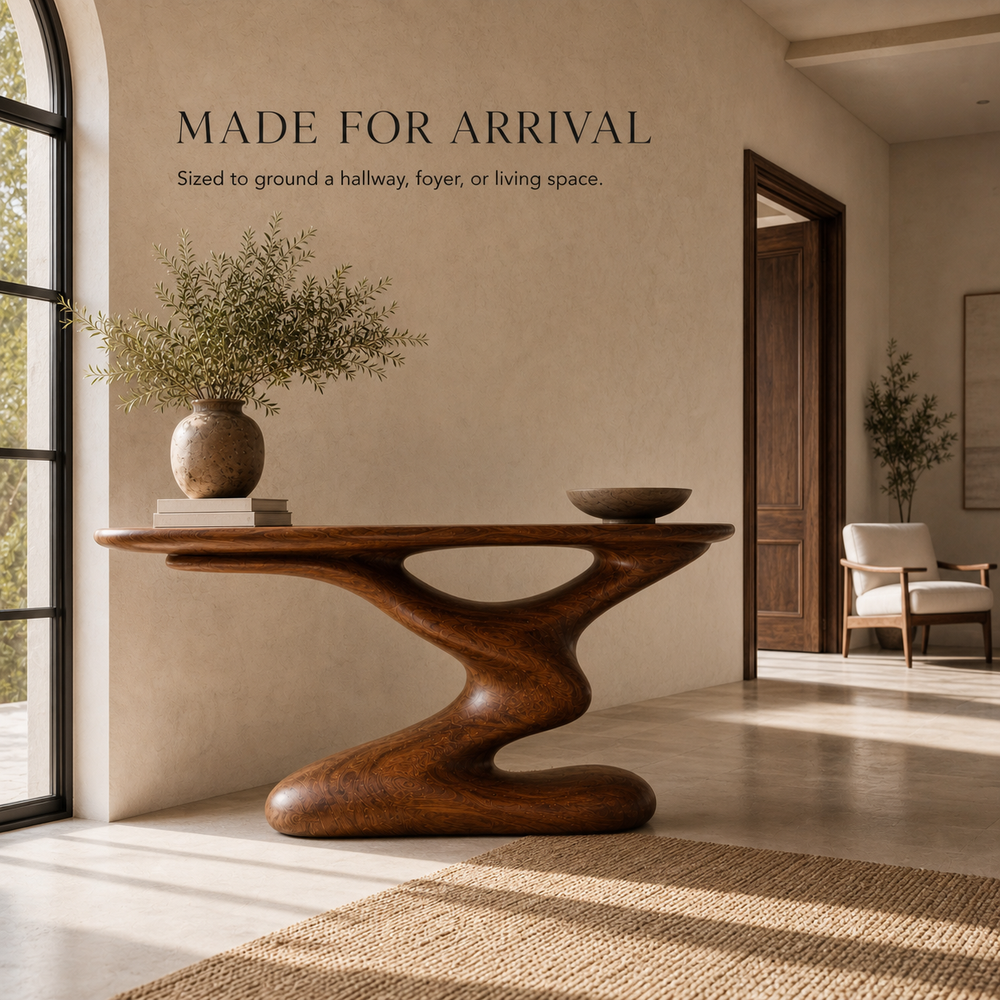 Alden Curved Wood Console Table - Design 579 - product image 04