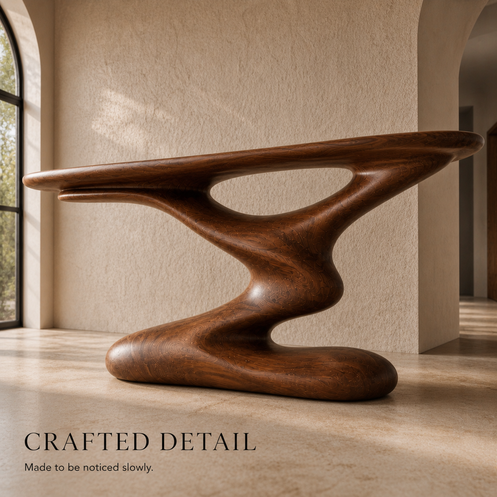 Alden Curved Wood Console Table - Design 579 - product image 06
