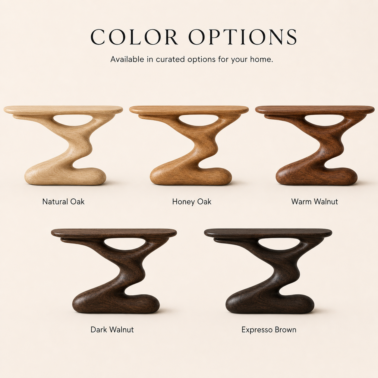 Alden Curved Wood Console Table - Design 579 - product image 11