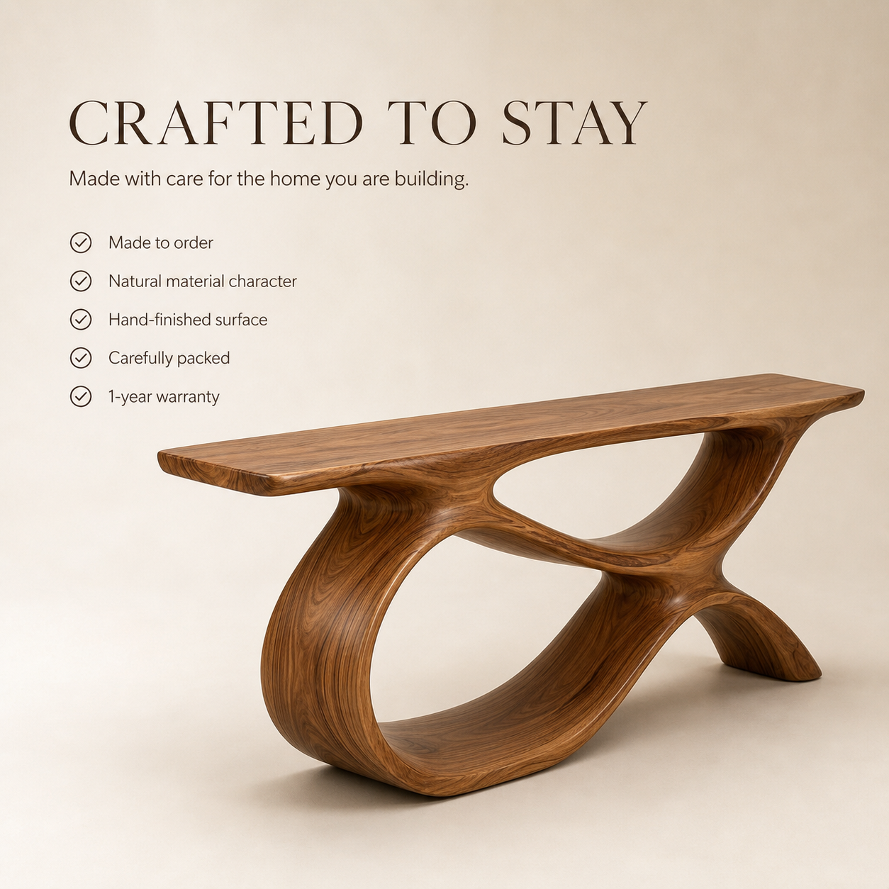 Caldera Organic Hall Console Table - Design 583 - product image 09