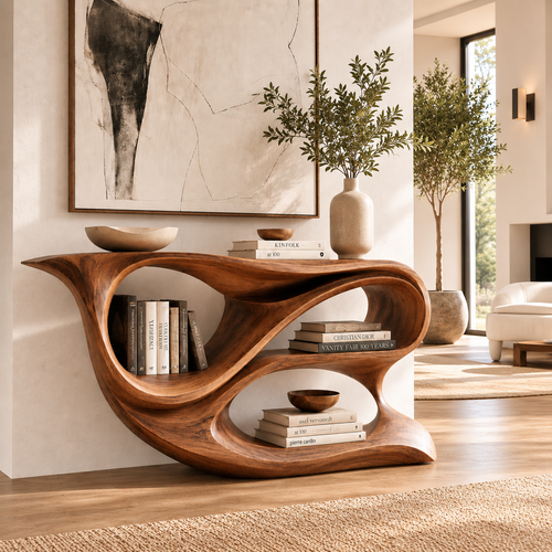 Soren Rounded Wood Console Table - Design 584 - main view