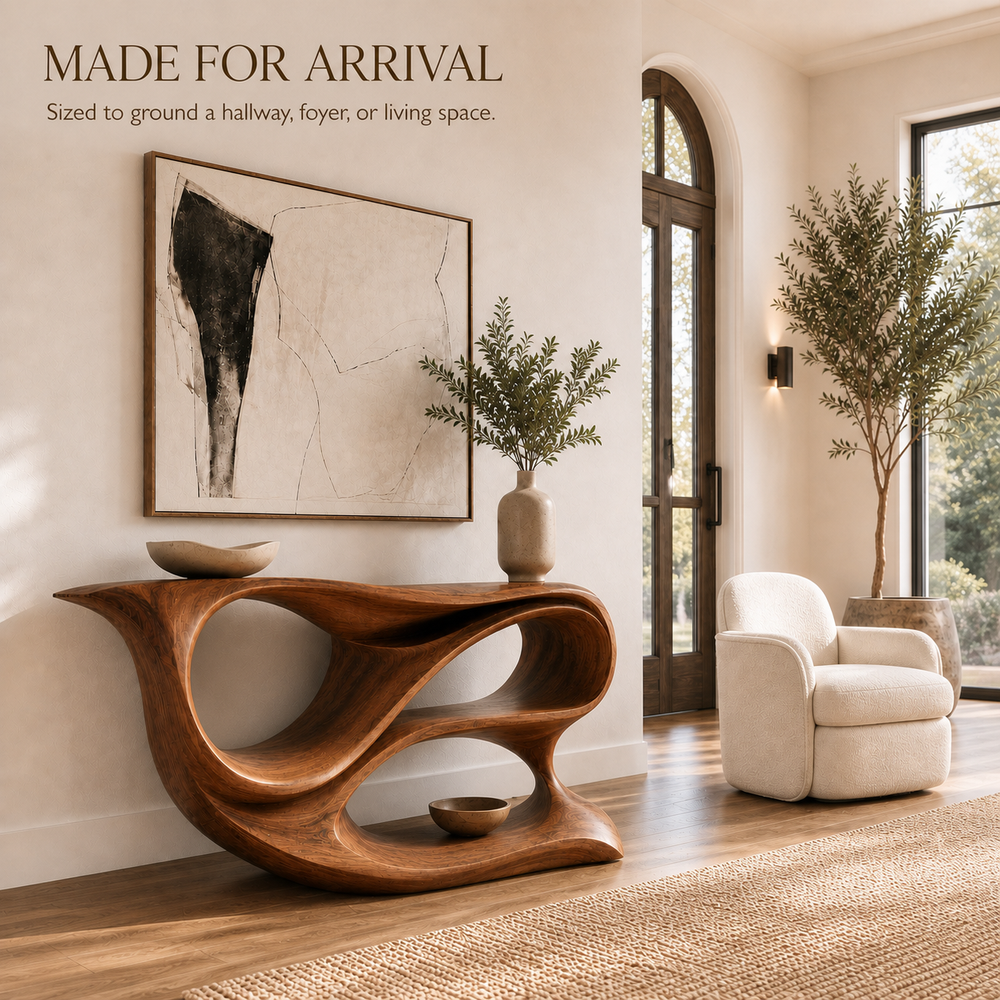 Soren Rounded Wood Console Table - Design 584 - product image 04