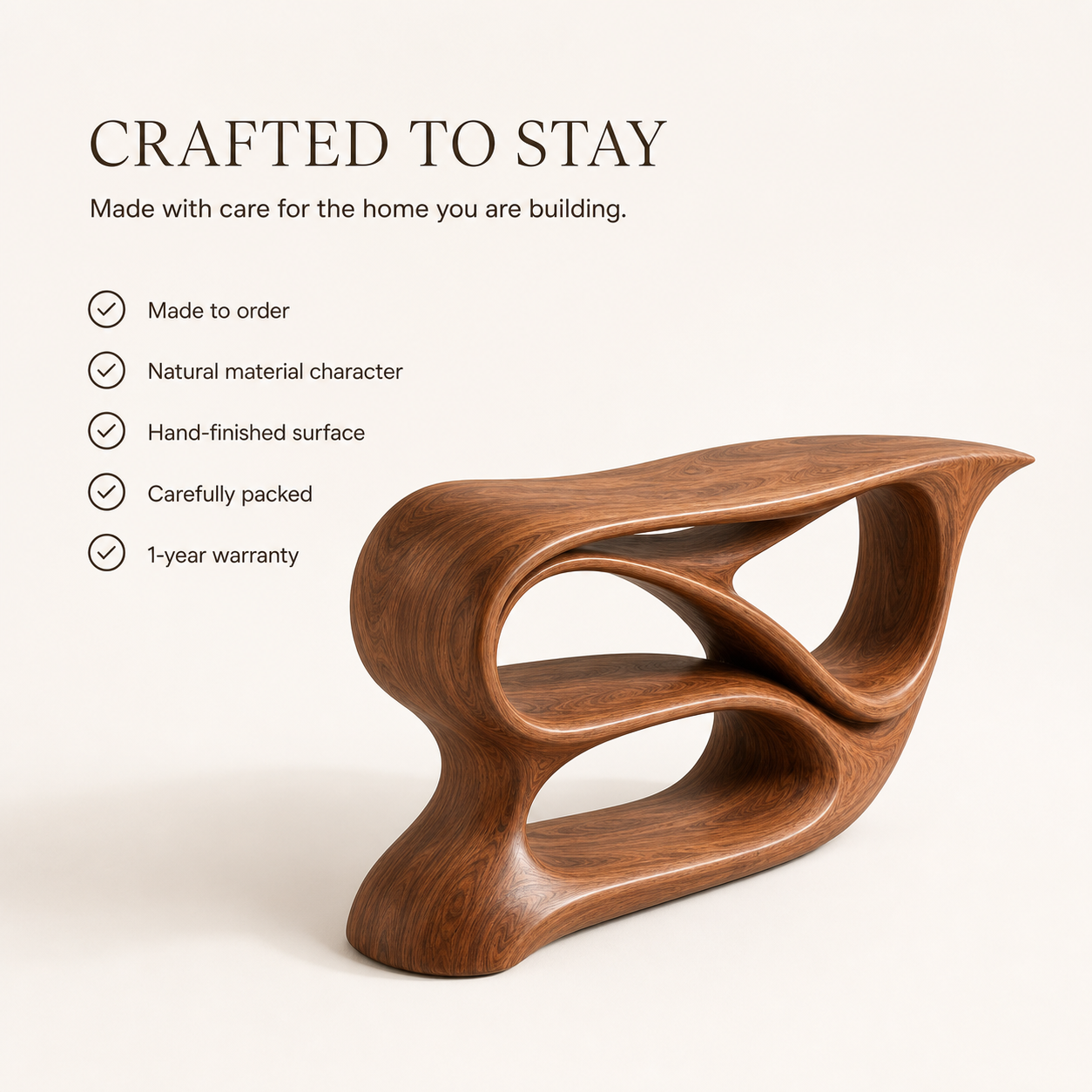 Soren Rounded Wood Console Table - Design 584 - product image 09