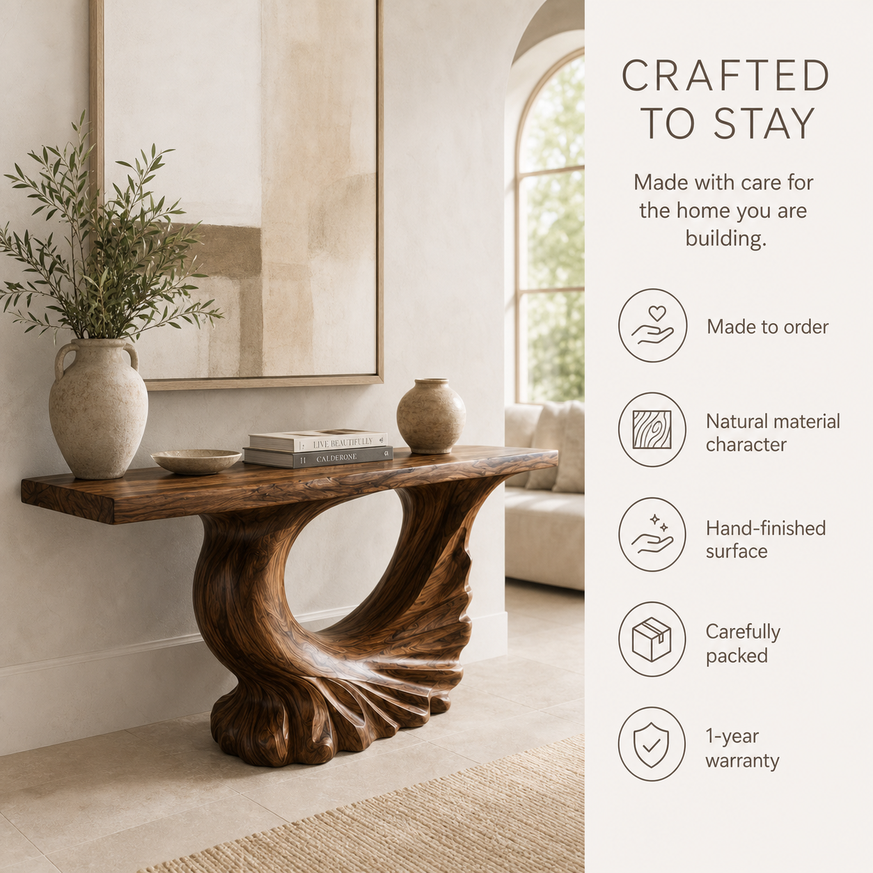 Caldera Organic Hall Console Table - Design 592 - product image 09