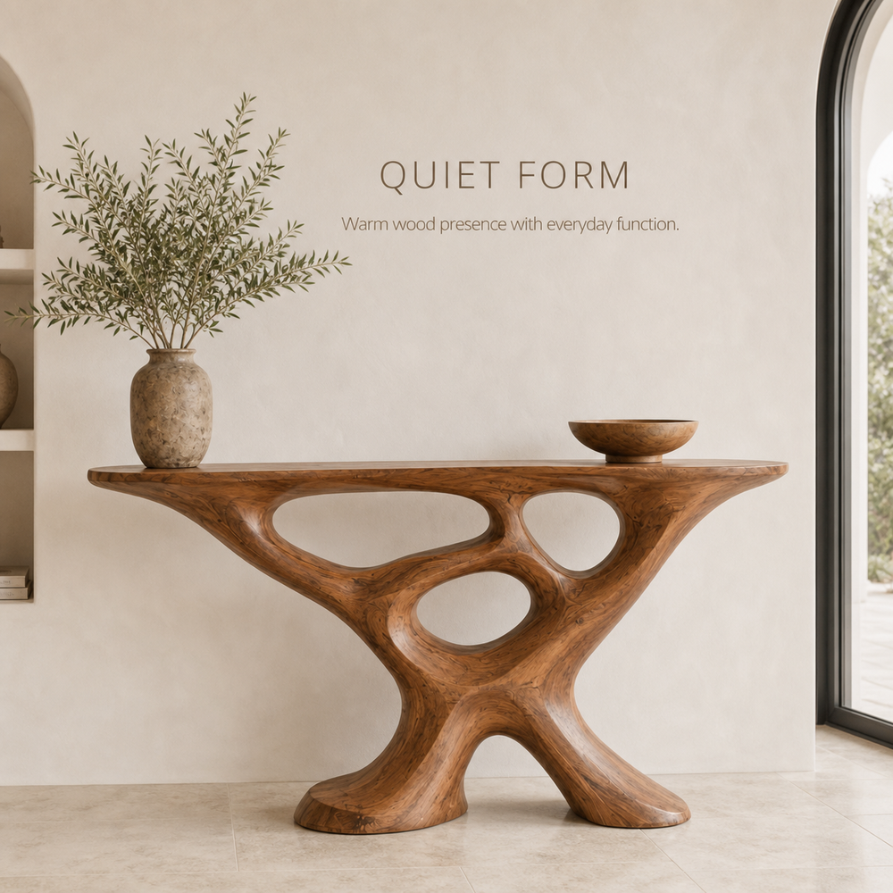 Soren Rounded Wood Console Table - Design 593 - product image 03