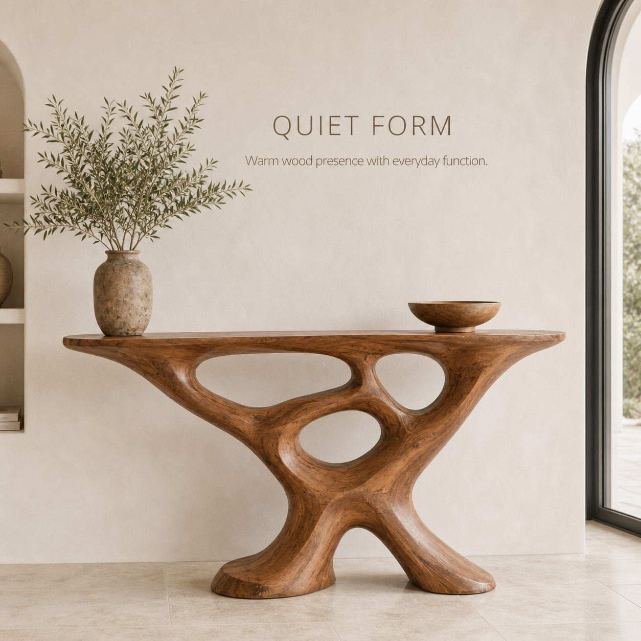 Soren Rounded Wood Console Table - Design 593 - product image 03